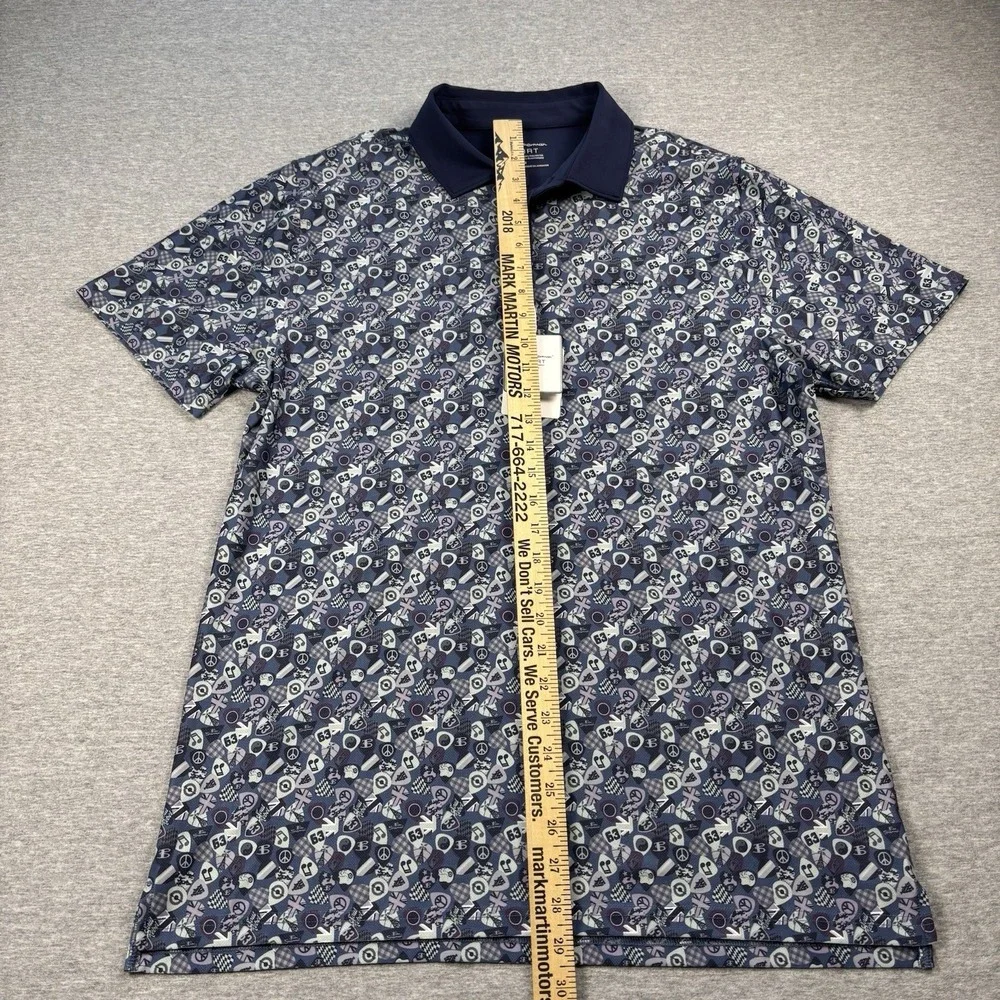 Ben Sherman Sport Button Golf Polo Shirt Top Short Sleeve‎ Men's Medium New NWT